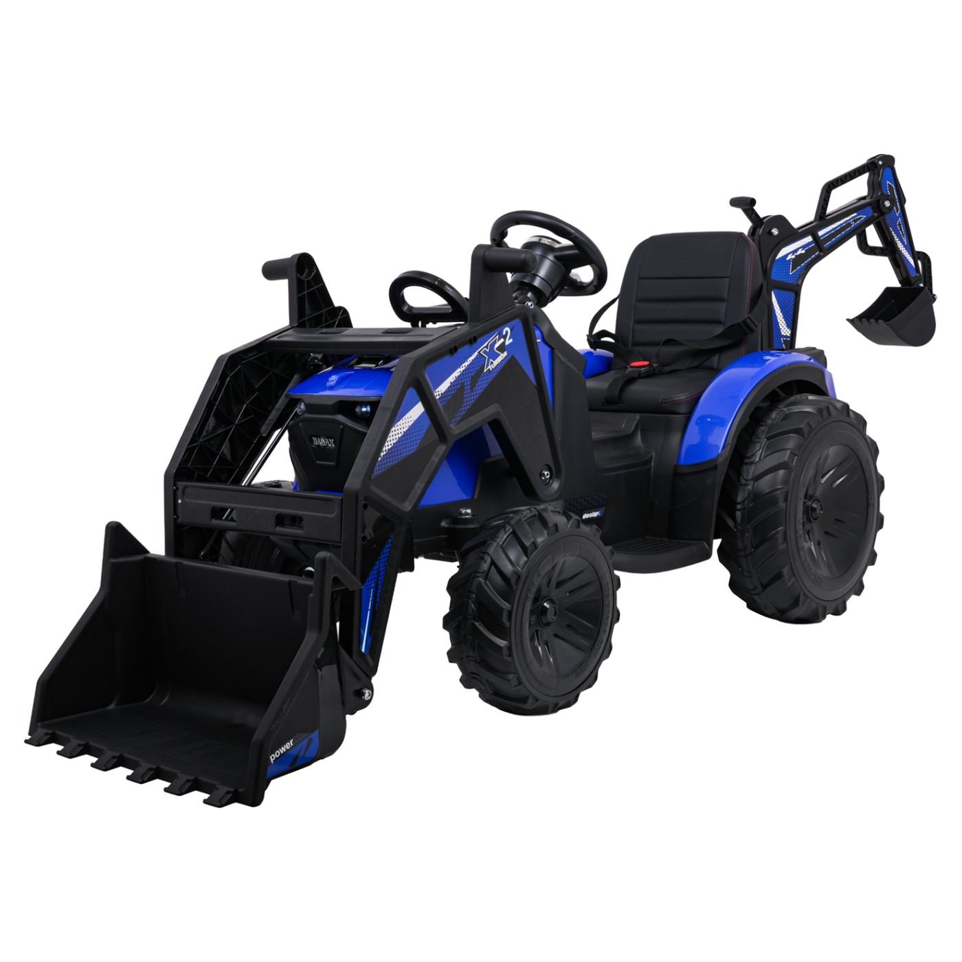 Traktor s prívesom 720-T modrý