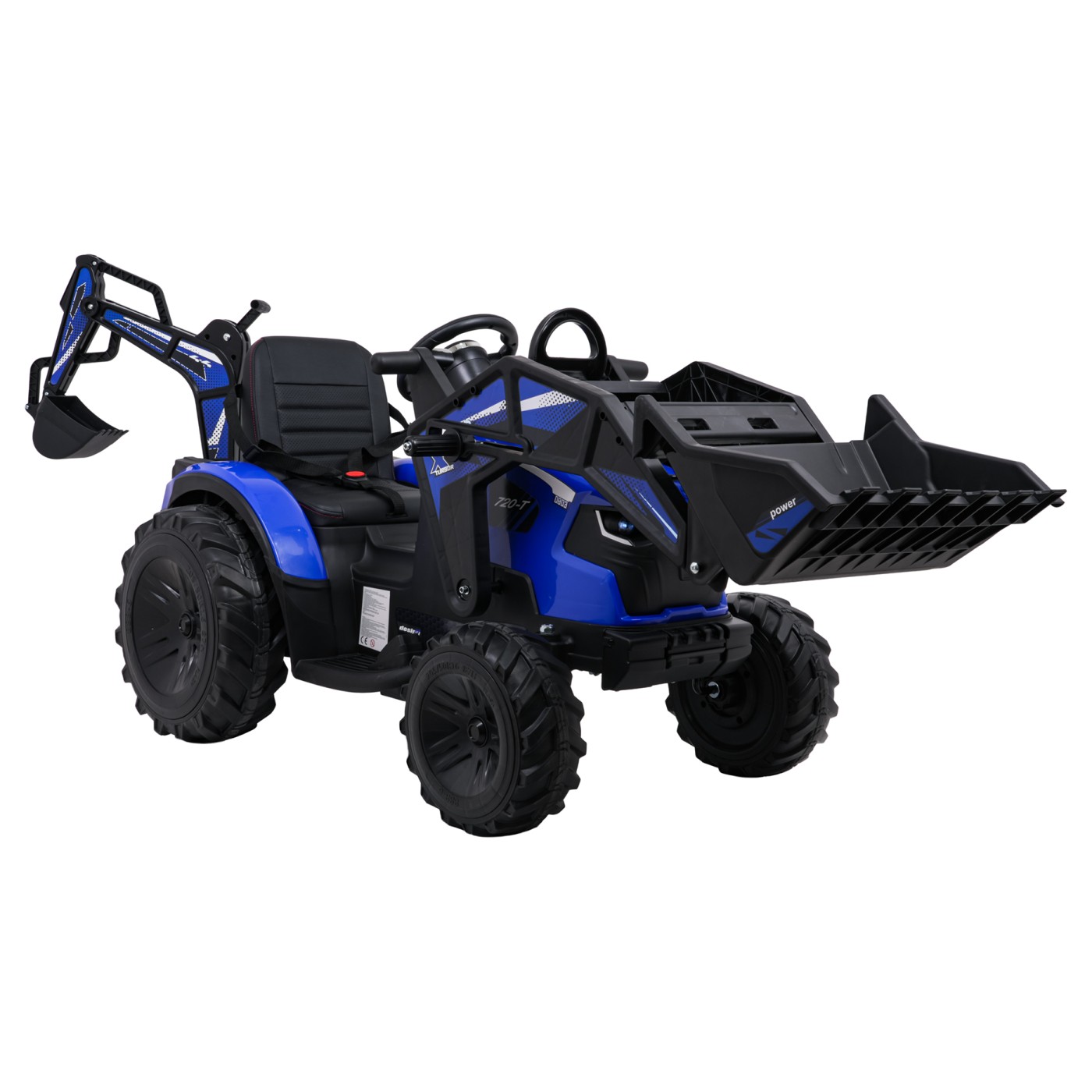 Traktor s prívesom 720-T modrý