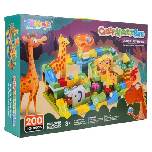 Guľôčková dráha Jungle bricks 200el.