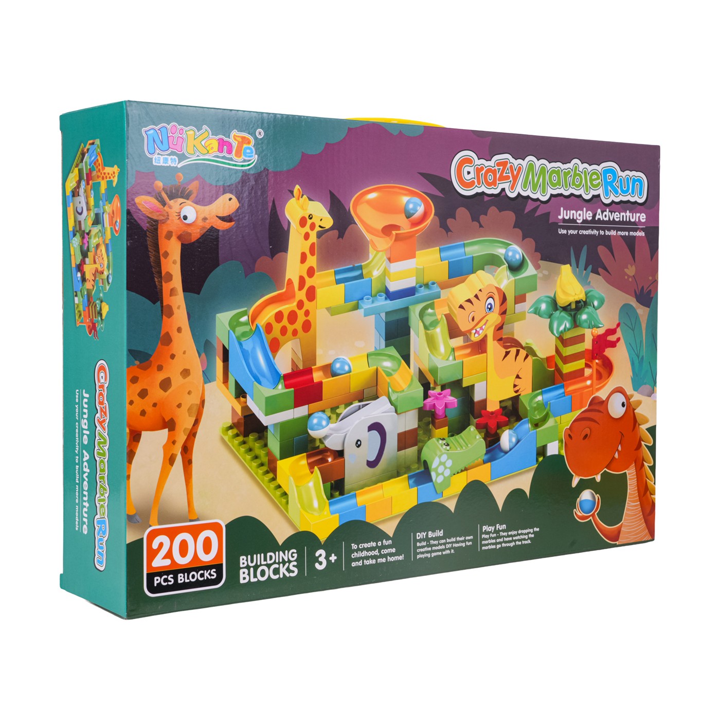 Guľôčková dráha Jungle bricks 200el.