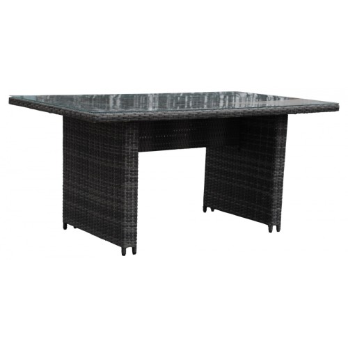 Sada záhradného nábytku 4v1 Technorattan Sivý + Roh + Stôl + 2 Pufy + 15 Vankúšov