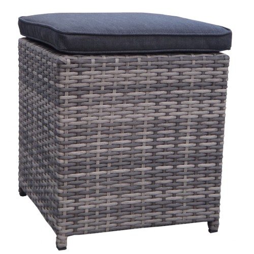 Sada záhradného nábytku 6v1 Technorattan Sivý + Gauč + Vysoký stôl + 2 Kreslá + 2 Pufy + 12 Vankúšov