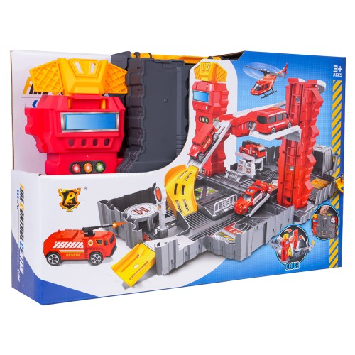 Skladacie parkovisko s kufríkom + príslušenstvo Fire Brigade Edition
