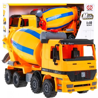 Stavebná betonárka pre deti 3+ Realistický model 1:10 + Pohyblivé časti + Otočná miešačka