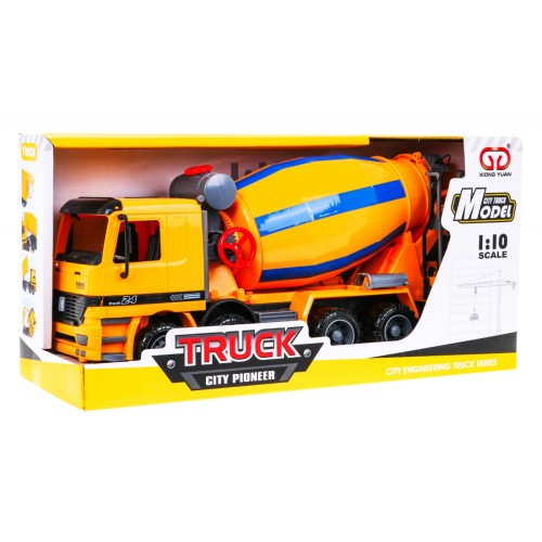 Stavebná betonárka pre deti 3+ Realistický model 1:10 + Pohyblivé časti + Otočná miešačka