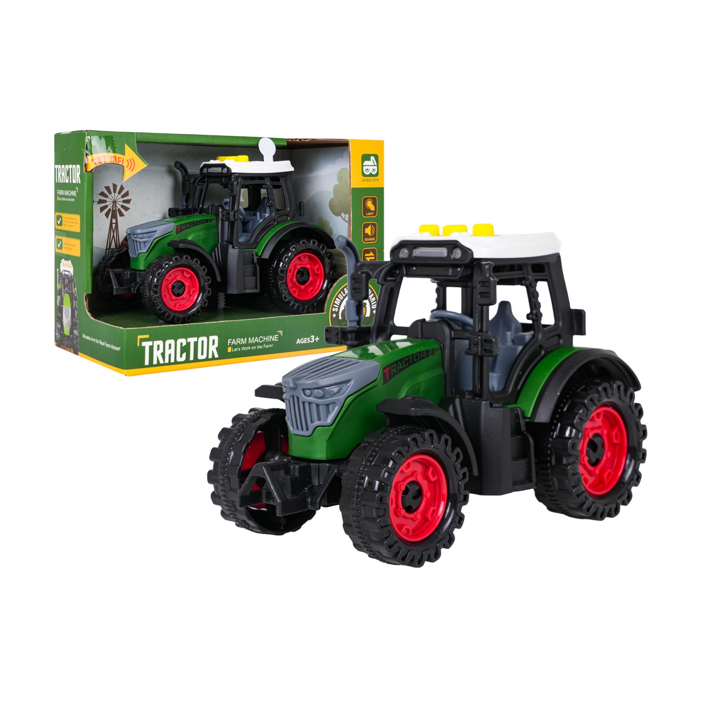 Traktor so svetelnou a zvukovou funkciou Tmavo zelená