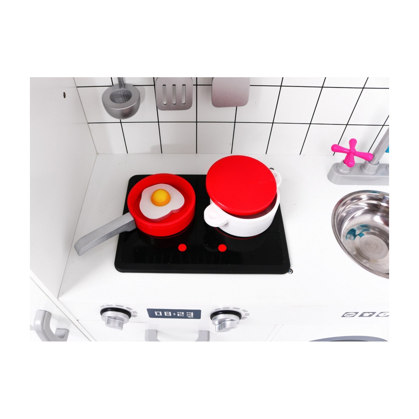 Mega Drevená Kuchyňa s Efektmi Svetla a Zvuku