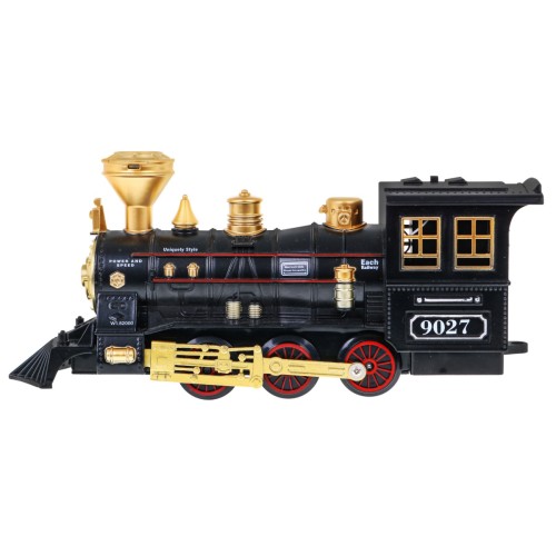 Veľká železnica s funkciou Dymu pre deti 5+ Koľaje na zostavenie + Vlak s vagónmi