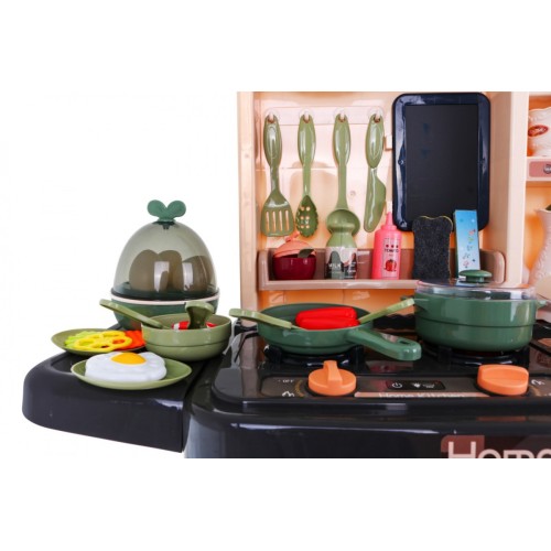 Štýlová kuchyňa pre deti 3+ Kran s vodou + Interaktívny horák s parou + Audio panel 65 ks.