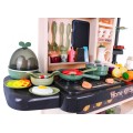 Štýlová kuchyňa pre deti 3+ Kran s vodou + Interaktívny horák s parou + Audio panel 65 ks.