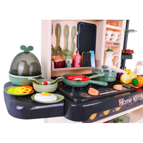 Štýlová kuchyňa pre deti 3+ Kran s vodou + Interaktívny horák s parou + Audio panel 65 ks.
