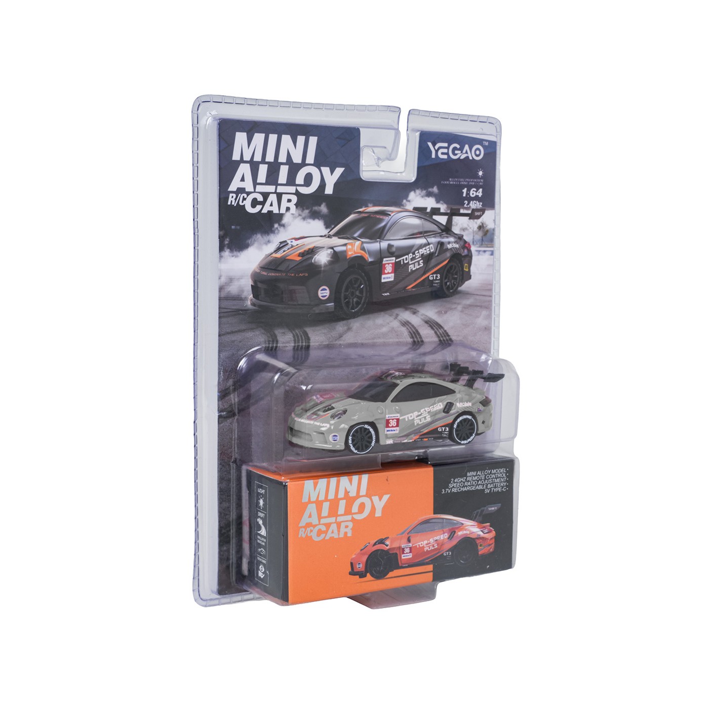 Autíčko 1:64 R/C TOP SPEED na driftovanie, šedé