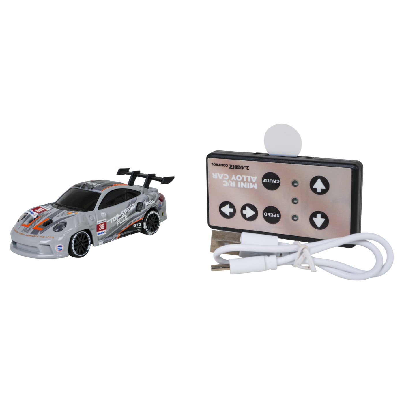 Autíčko 1:64 R/C TOP SPEED na driftovanie, šedé