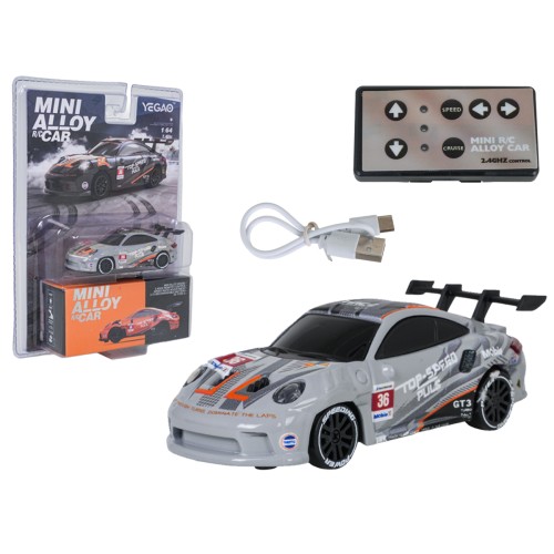 Autíčko 1:64 R/C TOP SPEED na driftovanie, šedé