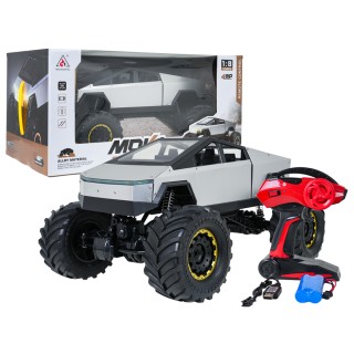 Auto R/C ROCK CRAWLER TRUCK strieborné 1:8