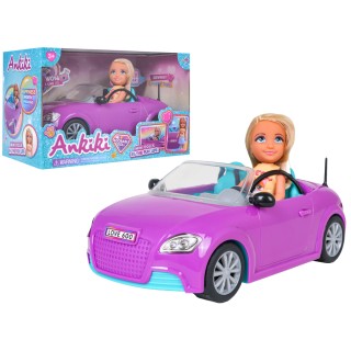 Bábika Ankiki a auto + príslušenstvo