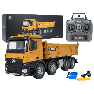Žltý RC sklápač 1:14