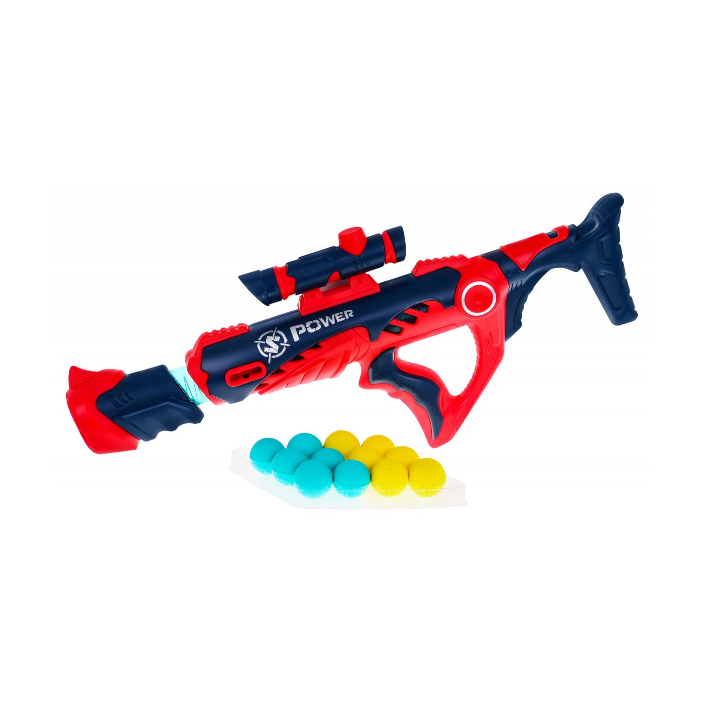 Ručná puška pre deti 6+ Pružinový mechanizmus + Mieridlo + 12 nábojov Pienkové guličky