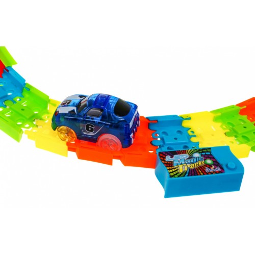 Svietiaci v tme závodný okruh pre deti 3+ Slučky 360 + Výšky 166 ks. + 2 autíčka LED