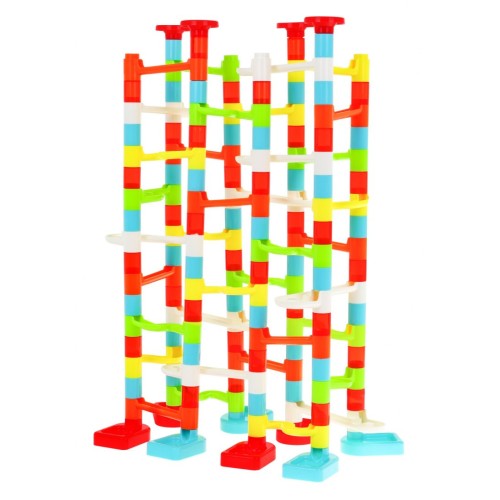 Závodná dráha na Guličky pre deti 3+ Samostatné budovanie + Mnoho variant + 176 ks.