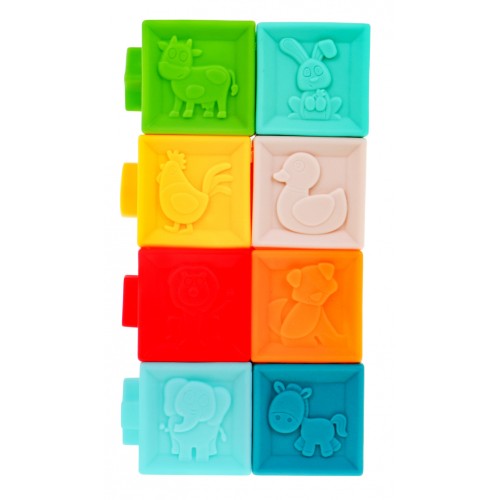 Mega sada 20 mäkkých guličiek kocky zvieratá pre deti 6m+ Senzorická hračka Rehabilitácia rúk